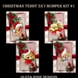 Christmas Teddy 5X7 Bumper Kit #1  