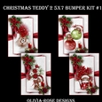 Christmas Teddy 2 5X7 Bumper Kit #1  