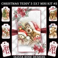 Christmas Teddy 3 5X7 Mini Kit #2  