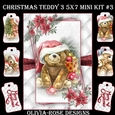 Christmas Teddy 3 5X7 Mini Kit #3  