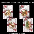 Christmas Teddy 3 5X7 Bumper Kit #1  