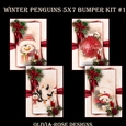 Winter Penguins 5X7 Bumper Kit #1