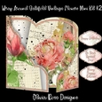 Wrap Around Gatefold Vintage Flowers Mini Kit #2