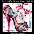 Butterfly Shoes Mini Kit #1 **INCLUDES A CARD FRONT WITH JUST THE SHOE**