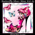 Butterfly Shoes Mini Kit #3 **INCLUDES A CARD FRONT WITH JUST THE SHOE**