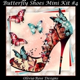 Butterfly Shoes Mini Kit #4 **INCLUDES A CARD FRONT WITH JUST THE SHOE**