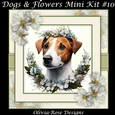 Dogs & Flowers Mini Kit #10 **INCLUDES CARD FRONT WITH NO CORNER FLOWERS**