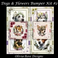 Dogs & Flowers Bumper Kit #2 **INCLUDES CARD FRONT WITH NO CORNER FLOWERS**