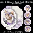 Cats & Flowers Fold Back Mini Kit Devon-Rex