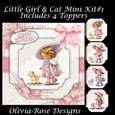 Little Girl & Cat Mini Kit #1 **Includes 4 Toppers**