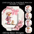 Little Girl & Cat Fold Back Kit **Includes 4 Toppers**