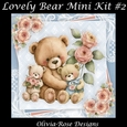 Lovely Bear Mini Kit #2 **Includes card front with no flowers**