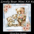 Lovely Bear Mini Kit #3 **Includes card front with no flowers**