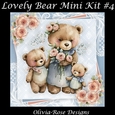 Lovely Bear Mini Kit #4 **Includes card front with no flowers**