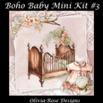 Boho Baby Mini Kit #3 **Includes card front with no flowers or clothes**