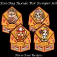 Fire-Dog Tuxedo Pop-Up Card Bumper