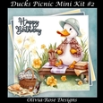 Ducks Picnic Mini Kit #2 **Includes card front with no text or decoupage**