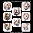8 Little Girl On Swing Toppers