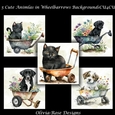 5 Cute Animals in Wheelbarrows Backgrounds   