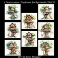 8 Watercolour Treehouse Backgrounds