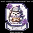Winter Hedgehog 7 Shaped Easel Card Mini Kit