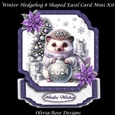 Winter Hedgehog 8 Shaped Easel Card Mini Kit