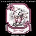 Winter Polar Bear Shaped Easel Card Mini Kit