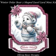 Winter Polar Bear 2 Shaped Easel Card Mini Kit