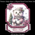 Winter Polar Bear 3 Shaped Easel Card Mini Kit