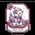 Winter Polar Bear 4 Shaped Easel Card Mini Kit