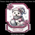 Winter Polar Bear 5 Shaped Easel Card Mini Kit