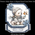 Winter Polar Bear 6 Shaped Easel Card Mini Kit