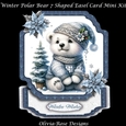 Winter Polar Bear 7 Shaped Easel Card Mini Kit
