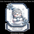 Cute Snowman 4 Shaped Easel Card MIni Kit