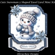 Cute Snowman 5 Shaped Easel Card MIni Kit