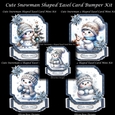 Cute Snowman Shaped Easel Card Bumper Kit
