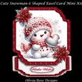 Cute Snowman 6 Shaped Easel Card Mini Kit