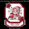 Cute Snowman 8 Shaped Easel Card Mini Kit