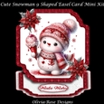 Cute Snowman 9 Shaped Easel Card Mini Kit