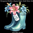 Turquoise Wellies Shaped Tent Fold Mini Kit