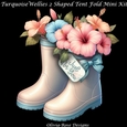 Turquoise Wellies 2 Shaped Tent Fold Mini Kit