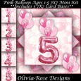 Pink Balloon Ages 1-5 Mini Kit 7X7