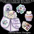 Purple Love Pop-Up Box Mini Kit 