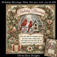 Holiday Blessings Mini Kit **Includes 5X7, 6x6, 7x7 & 8X8 Card Bases**
