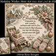 Holiday Wishes Mini Kit **Includes 5X7, 6x6, 7x7 8X8 Card Bases** 