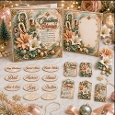 Christmas Blessings 2 Mini Kit **Includes 5X7, 6x6, 7x7 8X8 Card Bases**   