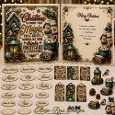 Christmas Fruitcake Mini Kit **Includes 5X7, 6x6, 7x7 8X8 Card Bases**