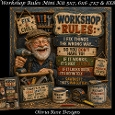 Workshop Rules Mini Kit **Includes 5X7, 6x6, 7x7 8X8 Card Bases**