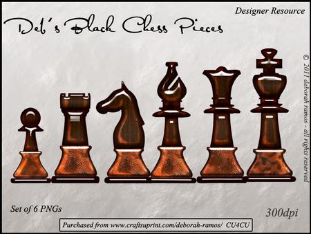 Debs Black Chess Pieces