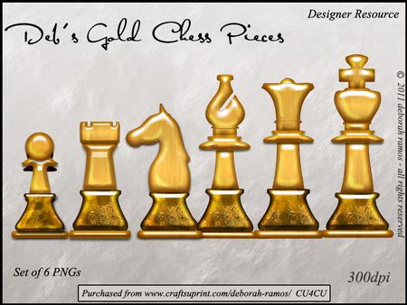 Debs Gold Chess Pieces